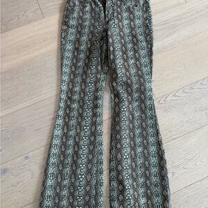 BDG Snake Print Flare Pants